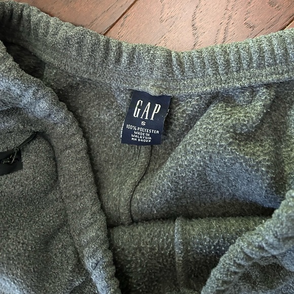 Gap fleece sweatpants jogger size S unisex grey zipped pockets excellent cond - Picture 4 of 8